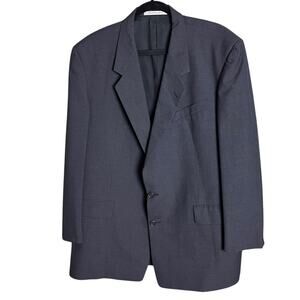 Karl Lagerfeld Paris Men’s Wool Blazer 46R Charcoal Gray Two Button Suit Jacket
